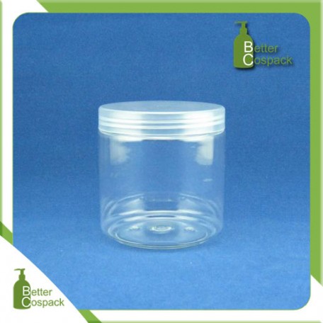 BJAR 300-1 300ml China PET cosmetic jar clear