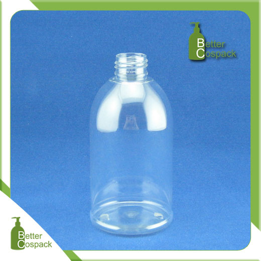 China 270ml PET oval round cosmetic bottle